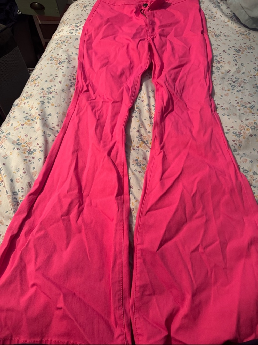 Women’s Pink Flared Pants - Stylish High-Waist Flare